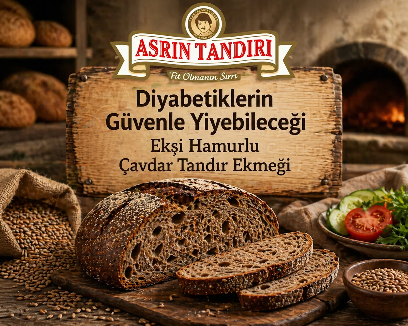 Diyabetiklerin Güvenle Yiyebileceği Ekşi Hamurlu Çavdar Tandır Ekmeği